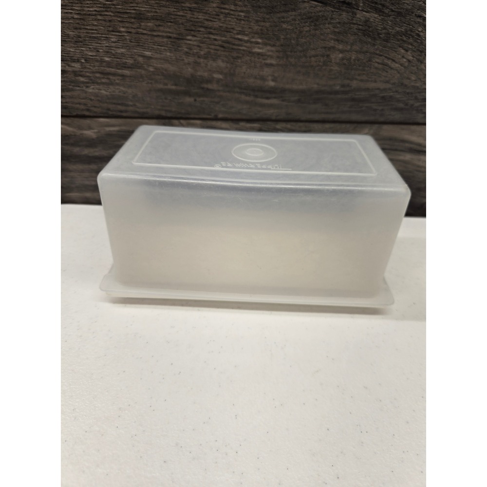 Tupperware Vintage Frosted Clear Rectangular Storage Container with Lid 639-4